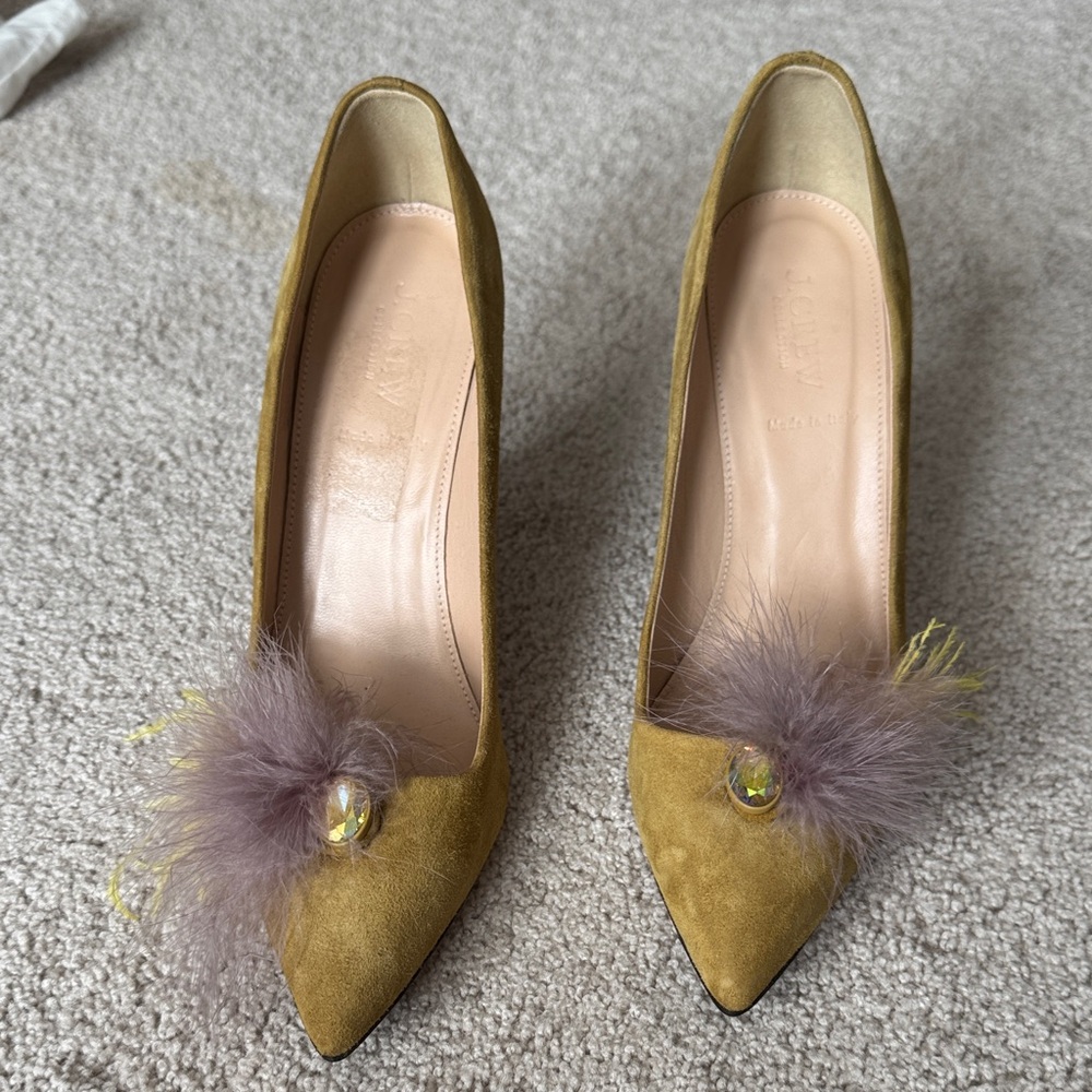 J.Crew Feathered heels